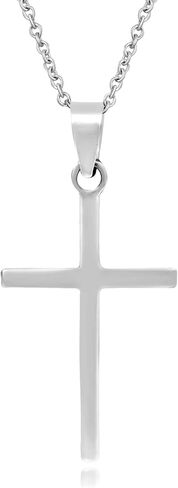 AeraVida Unisex Simple Sleek Christian Cross .925 Sterling Silver Necklace | Minimalist Christian Cross Pendant | Religious Accessory | Jewelry Gift in Saudi Arabia