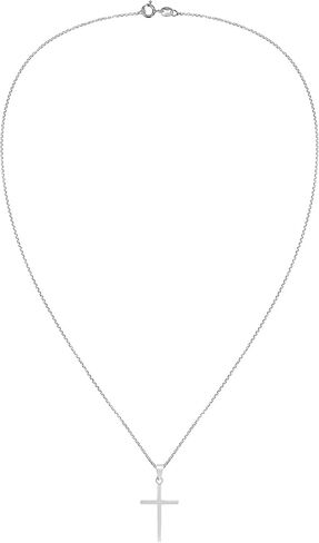 AeraVida Unisex Simple Sleek Christian Cross .925 Sterling Silver Necklace | Minimalist Christian Cross Pendant | Religious Accessory | Jewelry Gift in Saudi Arabia