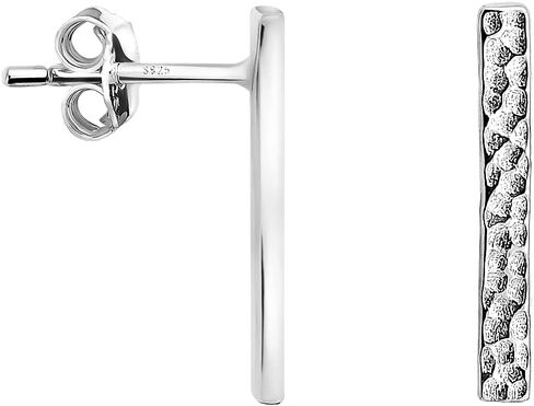 SOFIA MILANI - Women's Earrings 925 Silver - Hammered Bar Stud Earring - E1378 in Kuwait