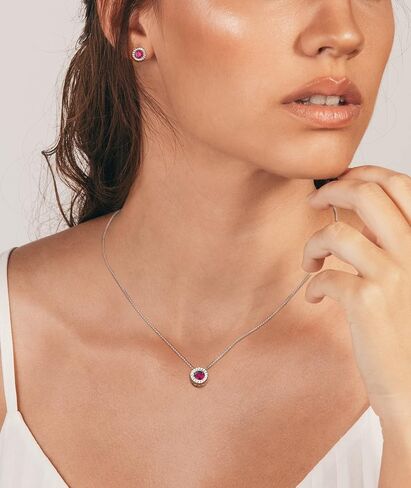 YL Round Halo Earrings Sterling Silver Dancing Diamond Solitaire Stud Earrings Jewelry for Women in Saudi Arabia
