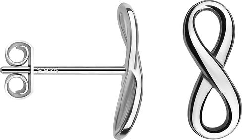 SOFIA MILANI - Women's Earrings 925 Silver - Infinity Stud Earrings - 20471 in Kuwait
