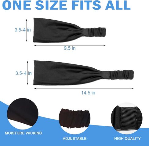 عصابة رأس للتمرين للنساء، عصابة رأس رياضية للجري للتمرين، عصابات رأس واسعة للنساء، عصابة رأس رياضية سميكة غير قابلة للانزلاق، عصابة رأس لليوجا واللياقة البدنية، 5 عبوات in Kuwait