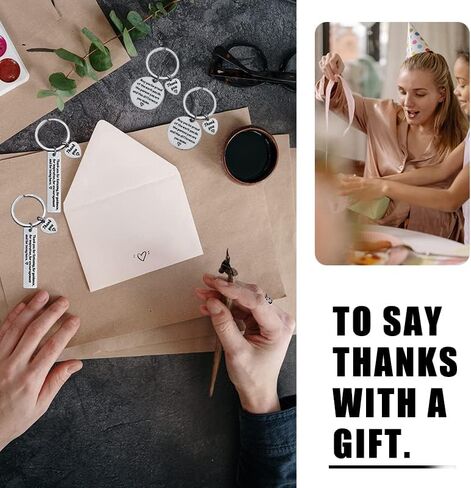 سلسلة مفاتيح بعبارة «Thank You» بعبارة «Make a Differenc» ملهمة للرجال والنساء والمتطوعين (فضي)، فضي، قياسي, فضي, Standard in Kuwait