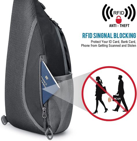 G4Free Sling Bags Men Small Chest Sling Backpack+RFID Sling Bag Crossbody Sling Backpack for Men Women Hiking Outdoor in Saudi Arabia