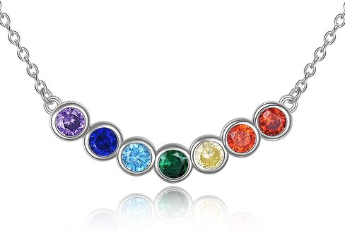 ONEFINITY Chakra Necklace Sterling Silver Yoga Lotus Flower Necklace for Women Girls Jewelry in Saudi Arabia