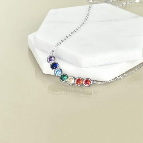 ONEFINITY Chakra Necklace Sterling Silver Yoga Lotus Flower Necklace for Women Girls Jewelry in Saudi Arabia