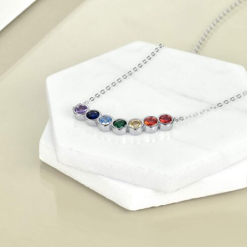 ONEFINITY Chakra Necklace Sterling Silver Yoga Lotus Flower Necklace for Women Girls Jewelry in Saudi Arabia