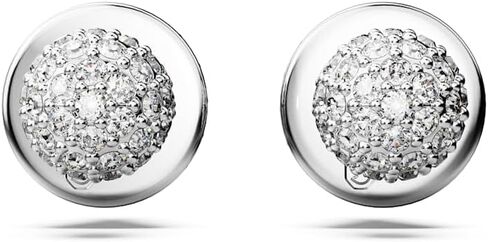 Swarovski Luna Stud Earrings, Rhodium Finished Moon Motif with Clear Pavé Stones, Part of the Swarovski Luna Collection in Saudi Arabia