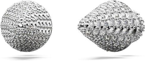 Swarovski Luna Stud Earrings, Rhodium Finished Moon Motif with Clear Pavé Stones, Part of the Swarovski Luna Collection in Saudi Arabia