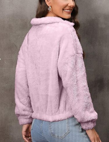 بلوفر Mizoci نسائي من الصوف بسحاب وأكمام طويلة in Kuwait