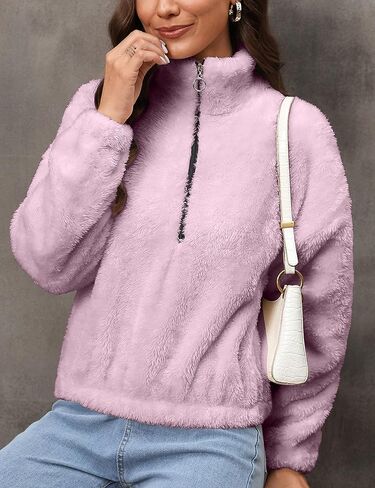 بلوفر Mizoci نسائي من الصوف بسحاب وأكمام طويلة in Kuwait