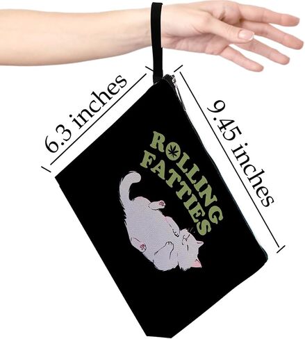 Novelty Weed Gift Green Leaf Makeup Bag Humor Weed Accessories Cosmetic Bag for Women Daughter Friendship Gifts Zipper Pouch Bag Weed Stuff Appreciate Gifts Travel Toiletry Bag for Birthday Christmas in Kuwait