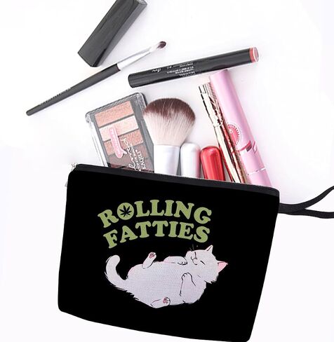 Novelty Weed Gift Green Leaf Makeup Bag Humor Weed Accessories Cosmetic Bag for Women Daughter Friendship Gifts Zipper Pouch Bag Weed Stuff Appreciate Gifts Travel Toiletry Bag for Birthday Christmas in Kuwait