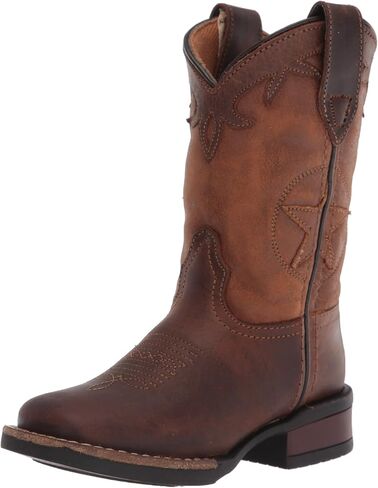 ROPER Kids Girls Monterey Star Square Toe Casual Boots Mid Calf - Brown in Kuwait