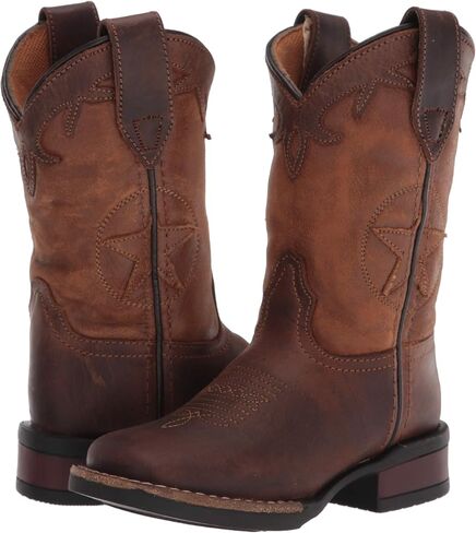ROPER Kids Girls Monterey Star Square Toe Casual Boots Mid Calf - Brown in Kuwait