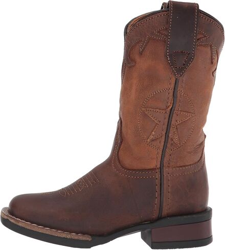 ROPER Kids Girls Monterey Star Square Toe Casual Boots Mid Calf - Brown in Kuwait
