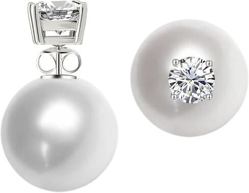 Double Sided Pearl Earrings - Pearl Front Back Earrings - Many Styles - Stunning Gift in Saudi Arabia
