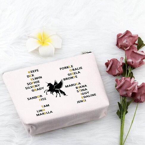 PXTIDY Team Foster Kee-fe Makeup Bag Keeper of the Lost Cities Characters Cosmetic Bag KOTLC Novel Inspired Bookish Gift in Saudi Arabia