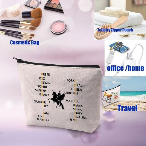 PXTIDY Team Foster Kee-fe Makeup Bag Keeper of the Lost Cities Characters Cosmetic Bag KOTLC Novel Inspired Bookish Gift in Saudi Arabia