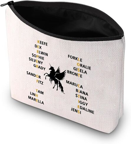 PXTIDY Team Foster Kee-fe Makeup Bag Keeper of the Lost Cities Characters Cosmetic Bag KOTLC Novel Inspired Bookish Gift in Saudi Arabia