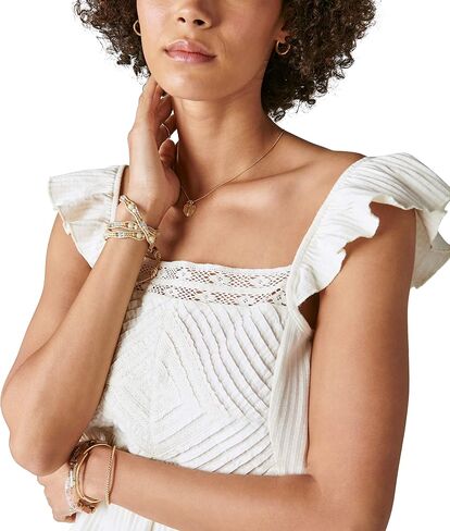 Lucky Brand womens Lucky Brand Women's Textured Yoke Peplum Tank Lucky Brand Women's Textured Yoke Peplum Tank in Saudi Arabia