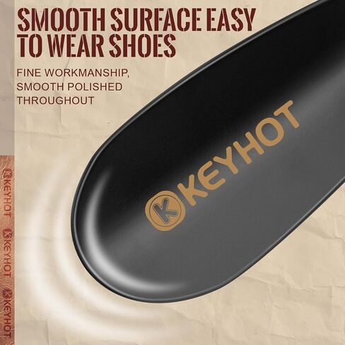 KEYHOT Metal Shoe Horn Small -7.5 Inch Mini Shoehorn -Stainless Steel Shoe Spoon Short for Seniors Kids (Black) in Saudi Arabia