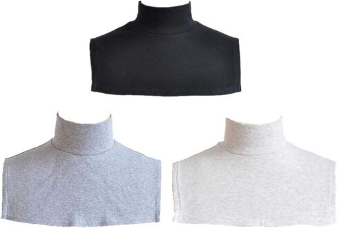 Teemall Womens Warmer Cotton Half Top Mock Blouse Dickey Collar Neck Dickey False Fake Turtleneck Neck in Saudi Arabia