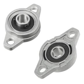 KFL000 11mm Gray Tone Metal Self Aligning Pillow Block Ball Bearing 2pcs