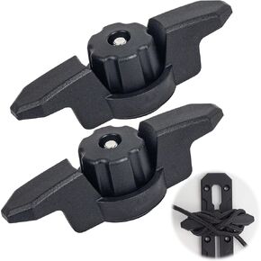 Kayak Track Mount Anchor Cleat, Rope Cleat for Kayak Rail Mount Accessories, 2 Pack, Black