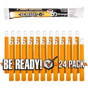 Windy City Novelties Safety Emergency Light Stick (Orange) (24 Pack)