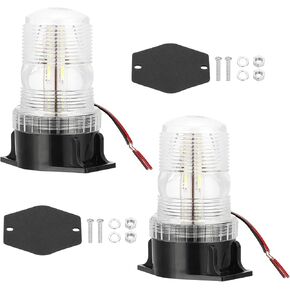 PATIKIL LED Strobe Warning Lights, 2Pcs 10V-80V Leds Flashing Lamps for Truck Tractor Vehicle Roof Forklift Golf Cart Mower UTV Car, Blue