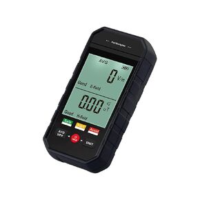 Digital Radiation Detector,Geiger Counter Handheld Nuclear Radiation Detector with 3 Color Lights for Radiation Testing (Black)