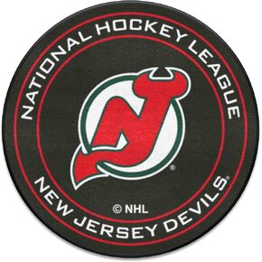 سجادة FANMATS 35547 NHL Retro New Jersey Devils Hockey Puck - 27 بوصة. القطر