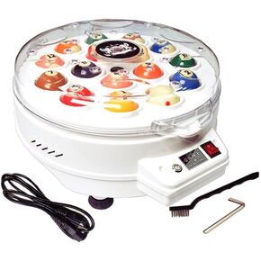 Pool Ball Polishing Cleaning Machine, Automatic Billiard Balls Polishing Machine, 110V Pool Ball Cleaner Machine, Cue Ball Polisher Machine (16 Balls), Off White