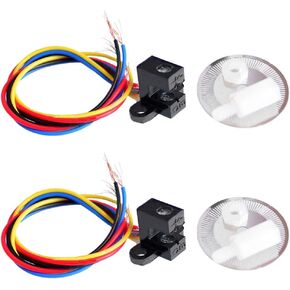 Ximimark 2Pcs Photoelectric Speed Sensor Encoder Coded Disc Code Wheel for Smart Car C B D E Models