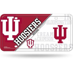 Rico Industries NCAA Indiana Hoosiers Metal License Plate Tag , 6 x 11.5-inches