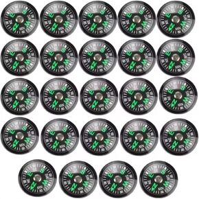 50 Pieces Mini Compass Small Button for Kids 20mm Bulk Hiking Liquid Filled Survival Set Camping Boating Touring Backpacking Outdoor Activities