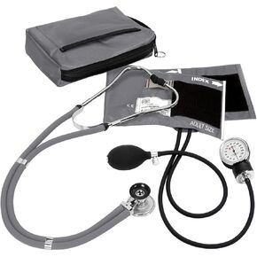 Prestige Medical Aneroid Sphygmomanometer/Sprague-Rappaport Kit, Pewter Grey