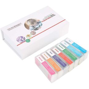 Hilitand 35pcs Biology Microscope Slide Glass Biological Prepared Slide Seven Type Biology Slide Lab Specimens Set