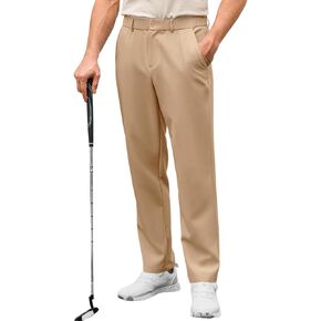 Runcati Mens Golf Pants Stretch Slim Fit Hiking Travel Sweatpants Flat-Front Dress Pants