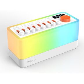 Brown Noise Sleep Sound Machine with 8 Nature Sounds, Portable Bluetooth Speaker, 12 Colors Night Lights, Sleep Timer & Breathing Exercises, for Babies, Kids, and Adults