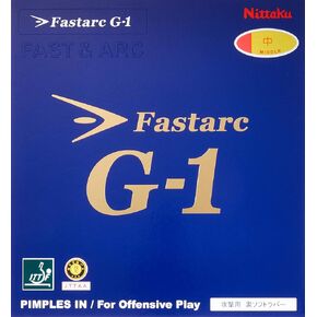 NITTAKU Fastarc G-1 Table Tennis Rubber (Red, Middle(1.4))