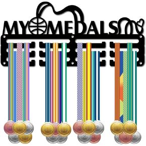 CREATCABIN Runner Medal Holder Running Medal Hanger Display Rack Sports Metal Hanging Awards Iron Mount Decor Awards for Wall Home Badge Race Runner Marathon Medalist Black 15.7 x 5.9Inch