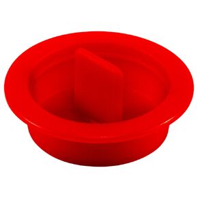 Caplugs ZCPT6XWQ1 Plastic Center Pull Tab Tapered Plug. CPT-6XW, PE-LD, Cap OD 0.78" Plug ID 0.625", Red (Pack of 100)