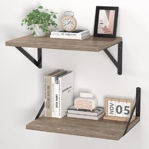 12" Deep Floating Shelves, 36 x 12 Inch Wall Mounted Long Floating Shelf with Invisible Brackets, for Home Decor, Bedroom, Kitchen, Living Room, Bathroom - 1 Pack, Oak