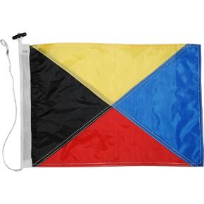 Taylor Made Products 93281 Code Z Flag, 12 x 18-Inch, Black, Yellow, Blue & Red
