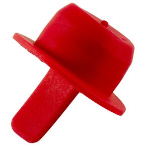 Caplugs ZECPM12Q1 Plastic Ergonomic Center Pull Tab Plug. ECP-M12, TEO, Cap OD 0.67" Plug ID 0.45", Red (Pack of 100)