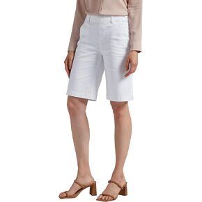 JAG Jeans Women's Maddie Mid Rise Bermuda Pull-on Short, Brick, 8