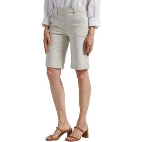 JAG Jeans Women's Maddie Mid Rise Bermuda Pull-on Short, Brick, 8