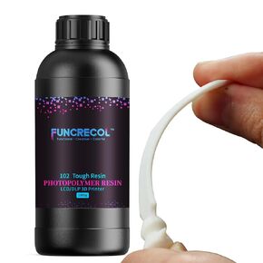 3D Printer Resin Flexible 405nm UV-Curing Resin with High Toughness Photopolymer Resin for LCD/DLP/MSLA Resin 3D Printer, High Impact Resistance Elastic 3D Printing Resin 1000g Black